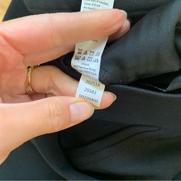 Spanx Trousers The Perfect Pants Skinny Ankle Crop Ponte Back Seam Black Size S - Picture 9 of 10